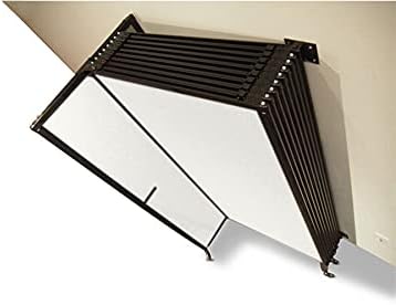 Wall-Mounted Sliding StraightWall Room Divider | Adjustable Widths | Locking Wheels | Room Separator | Up to 15'6" Wide x 4' Tall Slate Fabric Panels