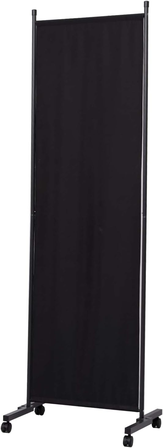 Room Divider Portable 22'' Partition Room Dividers and Folding Privacy Screens Single Panel Wall Divider for Room Separation, Freestanding Fabric Room Divider Panel with Wheel for Home Office Hospital