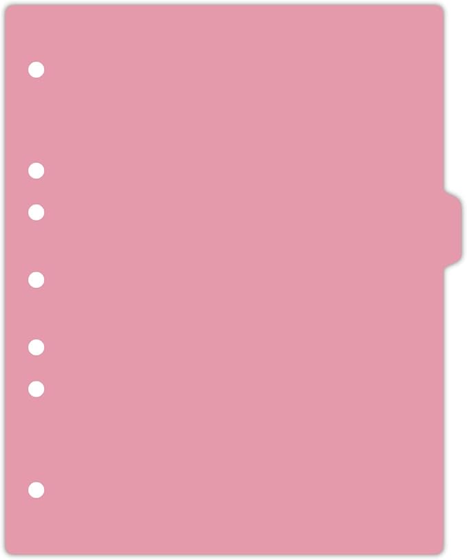 Carstens - Heavy Duty Plastic Ring Binder Dividers, Side Tab, 1/9 Cut, Tab 4 Position, US Letter, Mauve, Case of 50, (2618-13CS) - Ideal Medical Chart Dividers or Index Tabs for 3 Ring Binders