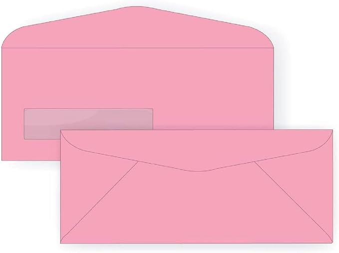 Limited Papers (TM) No. 10 Regular Standard Mailing Envelope - Pastel - Soft - 24 Pound (4.8 inch x 9.5 inch) - Announcement, Invoices, Checks, Letters, Contracts, Business Envelopes (Pink, 100)