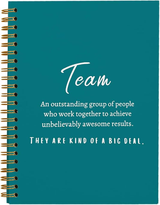 Turquoise Meeting Notebook for Work, Employee Appreciation Gifts, Team Gifts for Employees, Thank You Gifts for Women Men Leader Boss Manager Mentor Coworkers, Journals for Writing, 5.5"x8.3"