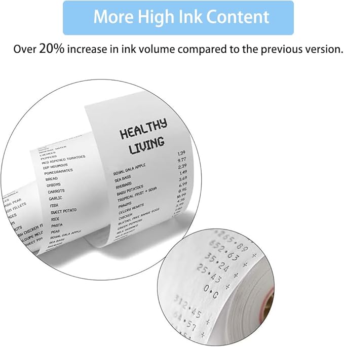 3-Pack Universal Twin Spool Calculator Ribbon, More High Ink Content Version, Compatible with GR24 Porelon 11216 Replacement for Nukote BR80c, Sharp El 1197 P III, Dataproducts R3027,Black/Red