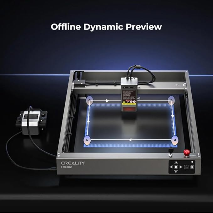 CREALITY FALCON2 40W Laser Engraver Machine with Air Assist, 240W Laser Engraver and Cutter Machine for Wood Metal Crafting Customized Gift and Batch Produce