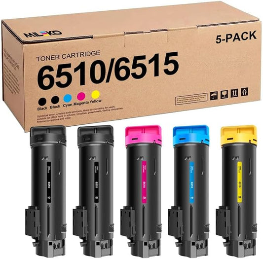 Phaser 6510 Toner Workcentre 6515 Toner Replacement for Xerox Workcentre 6515 Toner Phaser 6510 Toner Cartridge Compatible with Xerox Phaser 6510dni 6510n Workcenter 6515dni 6515dn(5 Pack)