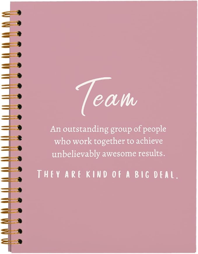 hold fizz Pink Meeting Notebook for Work, Employee Appreciation Gifts, Team Gifts for Employees, Journals for Writing, Thank You Gifts for Women Men Leader Boss Manager Mentor Coworkers, 5.5"x8.3"