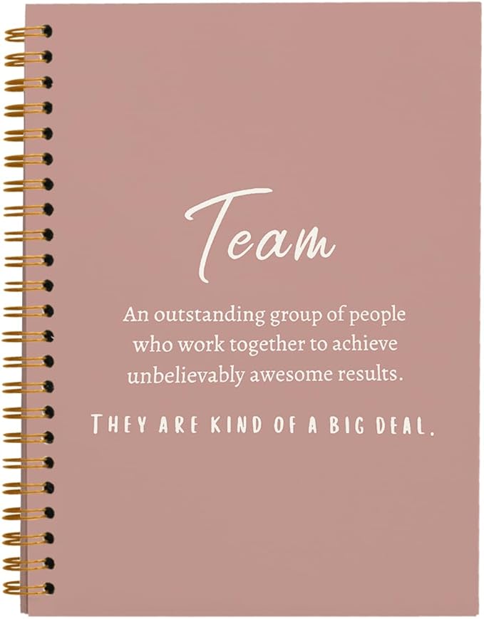 hold fizz Pink Meeting Notebook for Work, Employee Appreciation Gifts, Team Gifts for Employees, Journals for Writing, Thank You Gifts for Women Men Leader Boss Mentor Manager Coworkers, 5.5"x8.3"