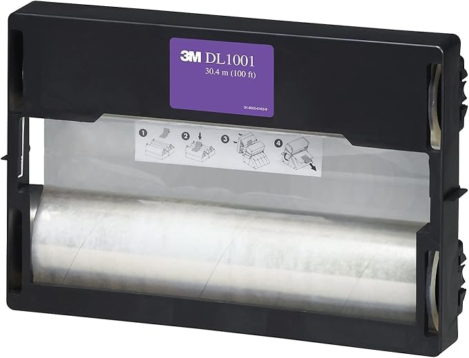 3M Dual Laminate Refill, 12 Inches x 100 Feet Roll, Heat-Free Laminating (DL1001) Clear