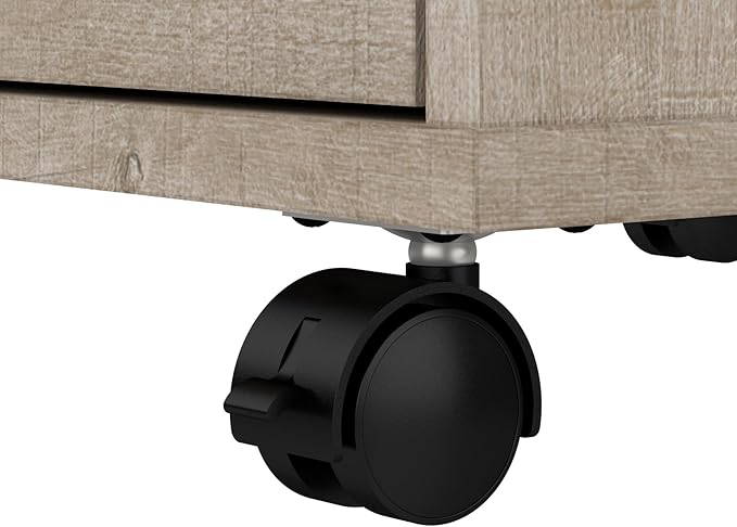 Bush Furniture Key West 2 Drawer Mobile File Cabinet, Rolling File Cabinet for Home Office