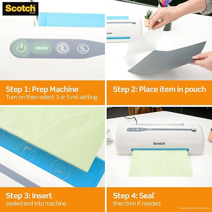 3M Dual Laminate Refill, 12 Inches x 100 Feet Roll, Heat-Free Laminating (DL1001) Clear