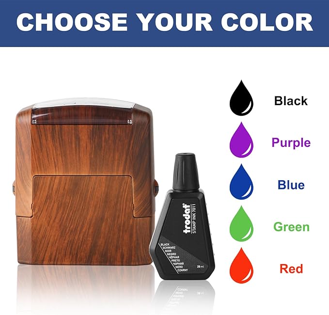 Custom Stamp-Rubber Stamps Custom,self Inking Stamps Personalized-Address Stamps Self Inking Personalized, Signature Stamp for Business, Office, Personal Use (0.78inch x0.78inch)