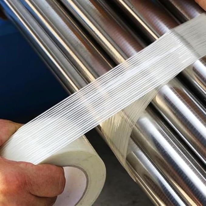 Strapping Tape, 2 Roll 2 Inch X 1260" 5.5 Mil, Fiberglass Heavy Duty Shipping and Moving Packing Tape,Clear