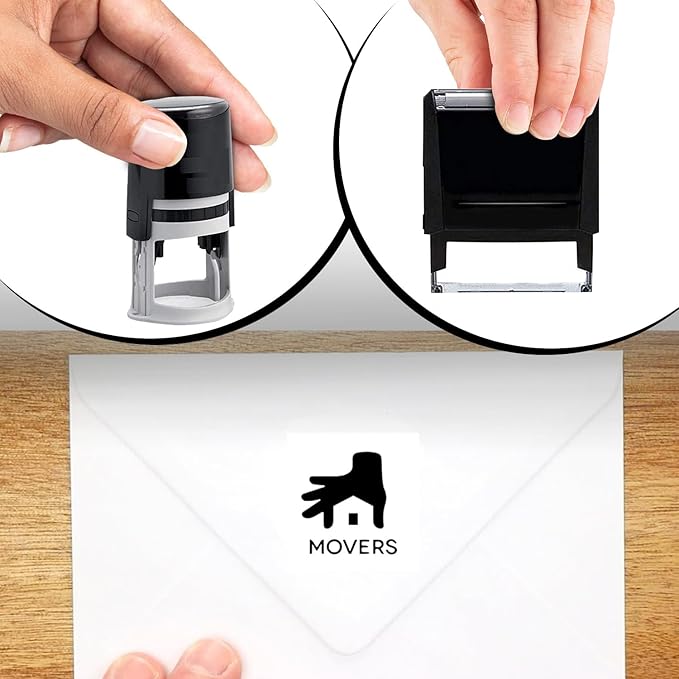 Choose Size - Logo Stamp | Custom Stamp | Personalized Business Stamp | Business Logo Stamp | Business Logo Personalized Stamp or Image Small Large Medium Round Custom Stamps Self Inking