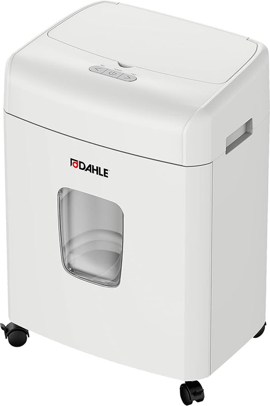 Dahle ShredMATIC SM 90 Auto-Feed Paper Shredder, Cross Cut, 90 Sheet Feed Tray, German Engineered, Jam Protection, Oil Free, SmartPower, P-4 Security, Shreds Staples/Paper Clips/Credit Cards