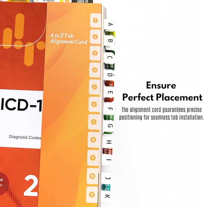 Index Tabs for ICD-10-CM 2025 Expert Codebook - Easy Navigation for Medical Coding Books (for AAPC Version)