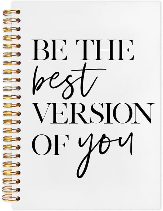 SNNDER Be the Best Version of You Motivational Notebook Journal, Motivational Gifts for Women Men, Positive Affirmation Journal, Hardcover Spiral Notebooks 5.5x8.3 Inch