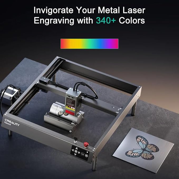 CREALITY FALCON2 40W Laser Engraver Machine with Air Assist, 240W Laser Engraver and Cutter Machine for Wood Metal Crafting Customized Gift and Batch Produce