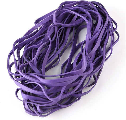 Coopay 12 Inches Extra Large Rubber Bands, 30 Pieces Heavy Duty Trash Can Band Bulk, Strong Elastic for Office Supply School Home, Garbage Cans, File Folders (Purple)