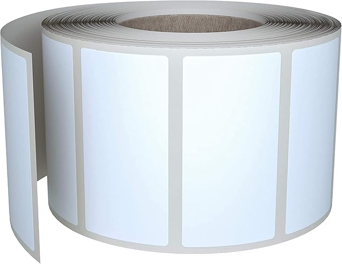 Royal Green Rectangular White Label Stickers to Write on, Color Coding Sticker Roll, Write On Labels for Folders, 1.57" x 0.75" Blank Name Tags for Office Supplies & Organization, 500-Pack (White)