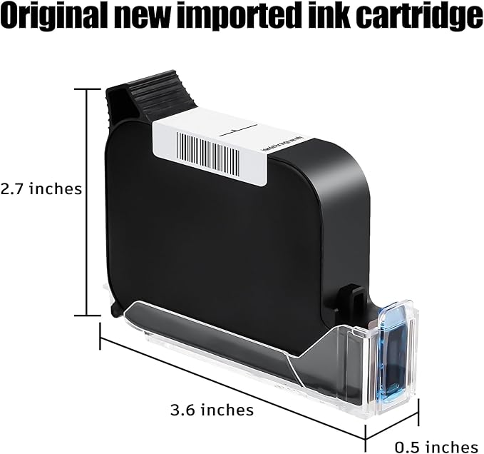 Original New 42ml Quick Dry Ink Cartridge, Replacement Compatible for 0.5inch/12.7mm Handheld Inkjet Printer TIJ314/TIJ990/T1000 (Yellow)