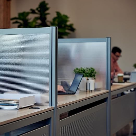 NBF Office Partition, Cubicle Wall Divider, Modern Room Separator, Free Standing Privacy Panel, 52" H x 60" W, Indoor, Espresso