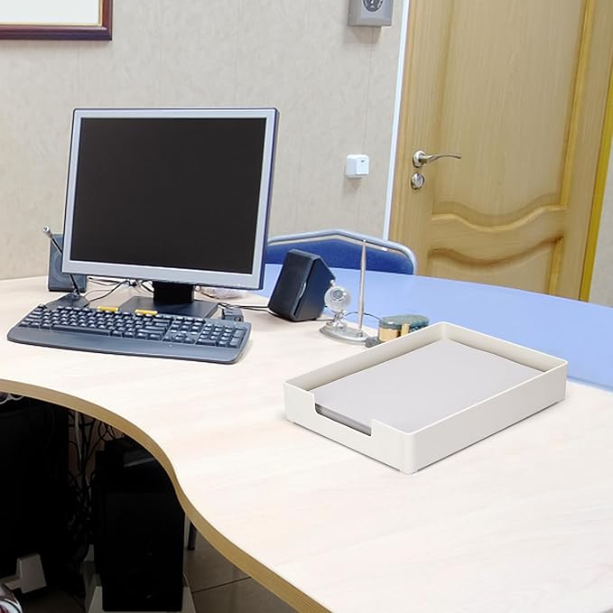 Letter Tray Letter Organize,2Pack Paper Tray,Stackable Desk Drawer Organizer for Office Supplies, Magazines, Folders, File,Notebooks, Stationery, Plastic Desk Tray for Desktop, for Home,Office, School