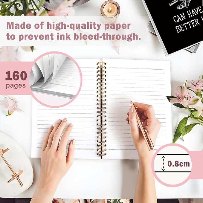 Lacama Funny Notebooks for Work, Cat Notebook, Gifts for Cat Lovers,160 Pages, Office Humor Gifts, Black School Office Supplies, 5.5"x8.3"I Work Hard So My Cat Can Have A Better Life Journal Notebook