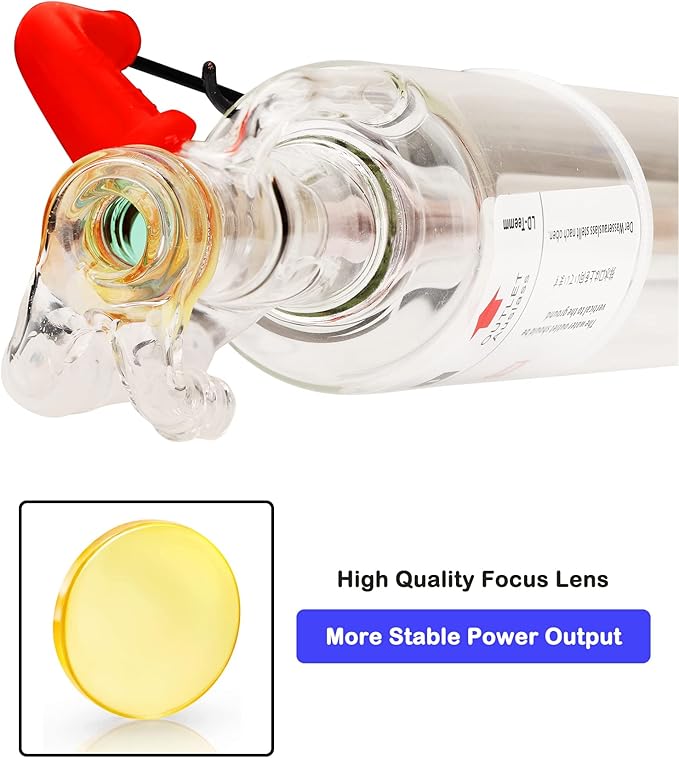 LD-Teemm CO2 Laser Tube, 150W CO2 Laser Tube with Coating 150 watt Length 1650mm Dia. 80mm, Wire Pre-Connected for CO2 Laser Cutter Laser Engraving Cutting Machine