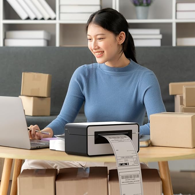 Direct Thermal Label-Shipping Label 4x6-NefLaca Thermal Printer Sticker 4"x6",Compatible with Rollo,Nelko,Zebra. MUNBYN Printer(Pack of 500 Labels)