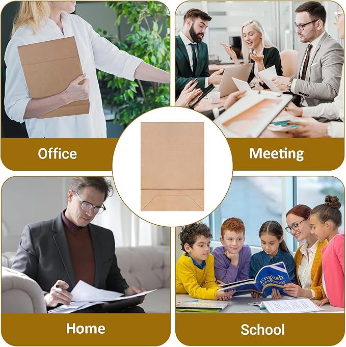 25 Pack 9.4" x 13.2" Large Kraft Expandable Catalog Envelopes, Self Seal Manilla Envelopes Mailing for Documents, Magazines, Photos (Extra labels for Use)