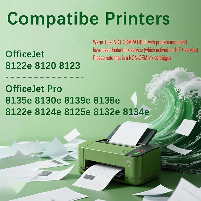 923e 923XL Ink Cartridges Combo Pack Ink Cartridge with Chip Replacement for 923e Ink Cartridges Work for OfficeJet Pro 8138e 8130e 8135e 8139e OfficeJet 8122e 8120 8123 Printers(4 Pack)