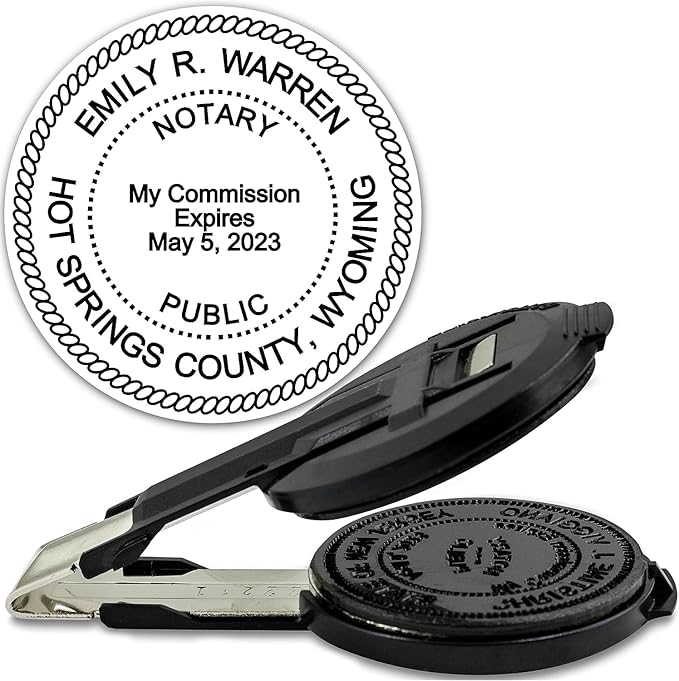 MaxMark Insert Only for Notary Seal Round Embosser for Wyoming State