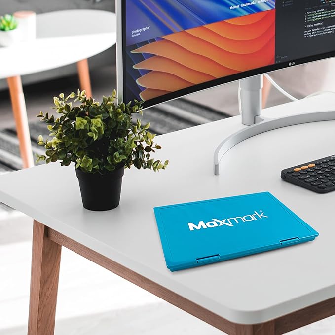 MaxMark Extra Large Blue Ink Stamp Pad - 8.25" x 11.5" - Industrial Felt Pad - Blue Color