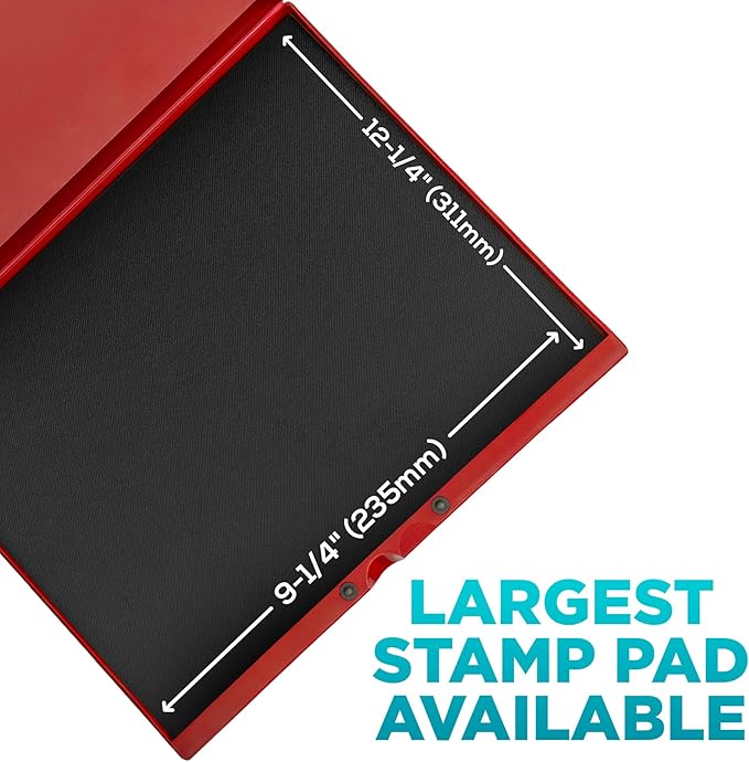 MaxMark Industrial Stamp Pad - Extra Large 9.25" x 12.25" Stamp Pad - Gray Ink