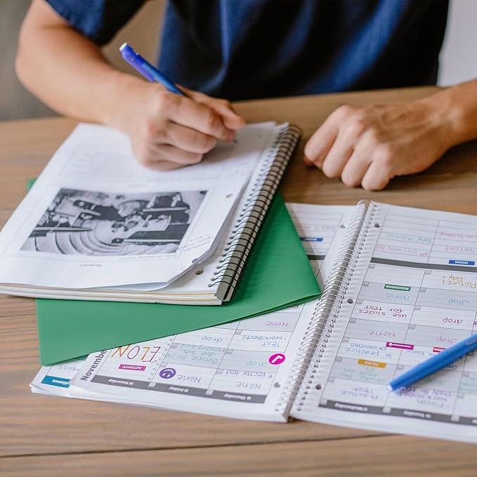 Order Out Of Chaos 2025-2026 Academic Planner, Daily, Weekly & Monthly Time Management School Agenda, Size 8.5x8.25 (Licorice)