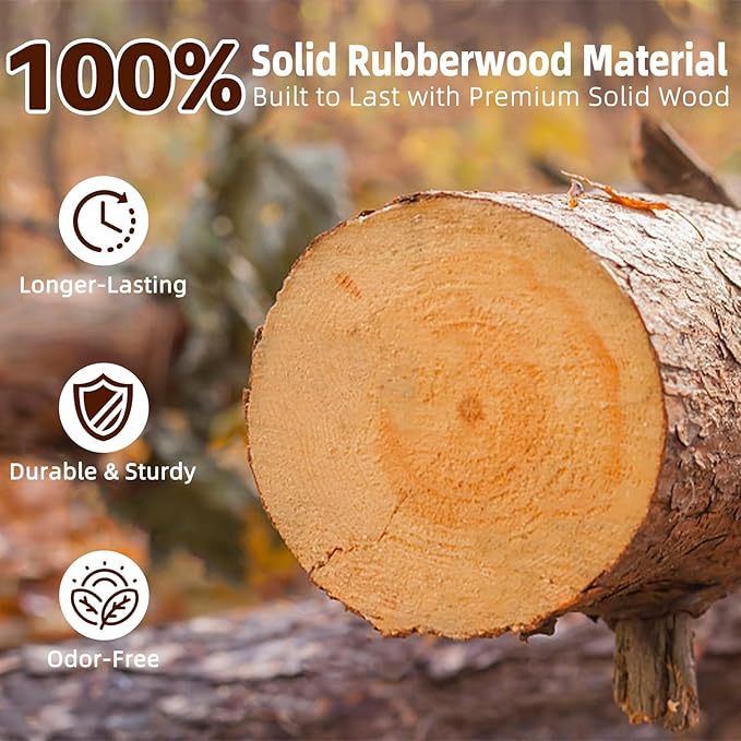 Uniclinens Coat Rack Freestanding Solid Wood Coat Tree Standing with 12 Hooks, Coat Rack Stand Creative Tree Branch-look (Walnut)