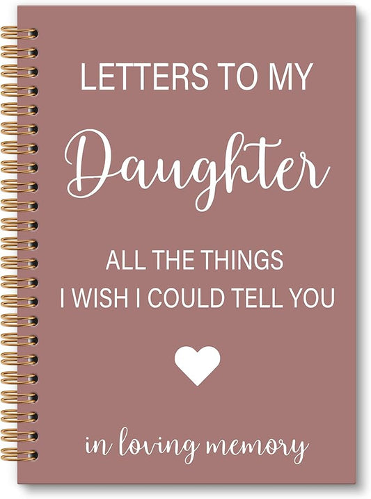 OINDADE Memorial Gifts for Loss of Daughter Grief Notebook Journal, Letters to My Daughter in Heaven Journal, Sympathy Notebooks Gifts for Loss of DaughterMother, In Loving Memory Gifts, 6x8.2In