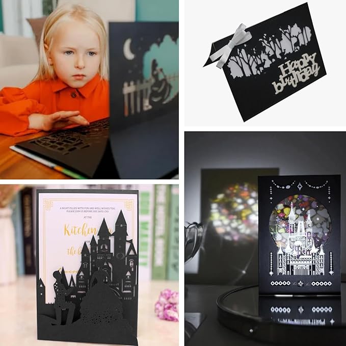 OcePor 100 Sheets Black Cardstock 12” x 18”, 92lb/250gsm Black Card Stock, Thick Card Stock Paper, Heavy Cardstock Paper for Printer, Resume, Scrapbooks, Art, Crafts, Business Cards