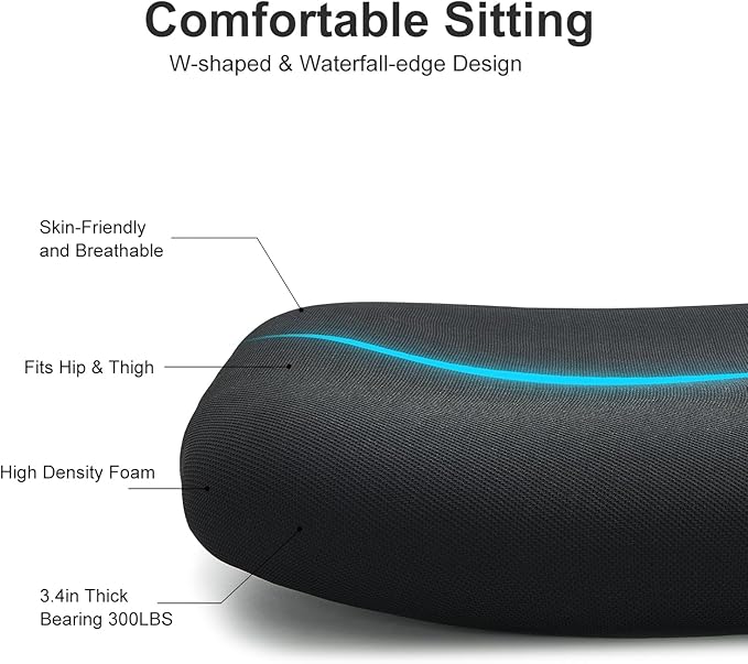 Ticova Ergonomic Office Chair - High Back Desk Chair with Adjustable Lumbar Support, Headrest & 3D Armrest - 130°Rocking Mesh Computer Chair