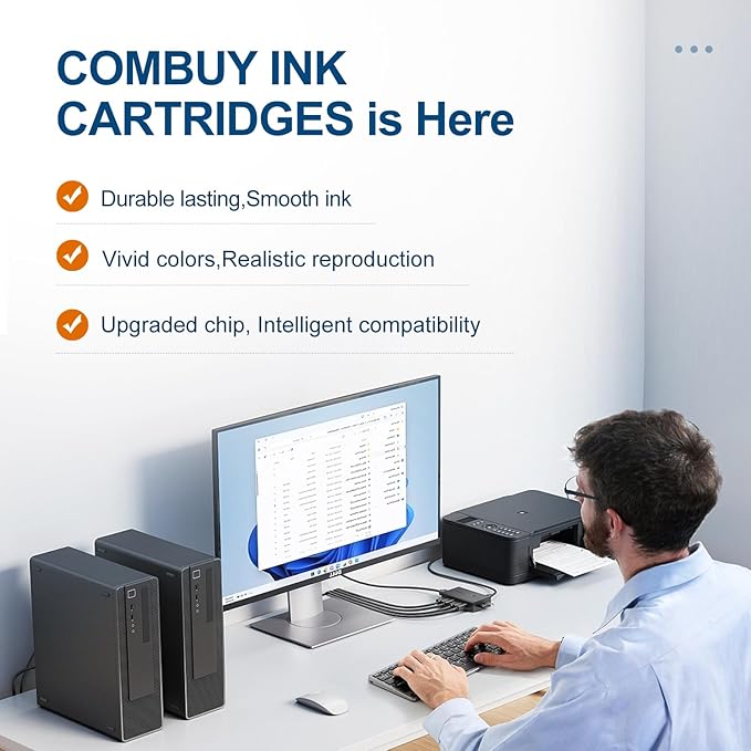 64XL Ink Cartridge Combo Pack Compatible for HP Ink 64 Black and Color 64XL Ink Cartridge Combo Work with Envy Photo 7855 7858 7155 7120 7800 6252 6255 7158 7100 7164 Tango Series Printer