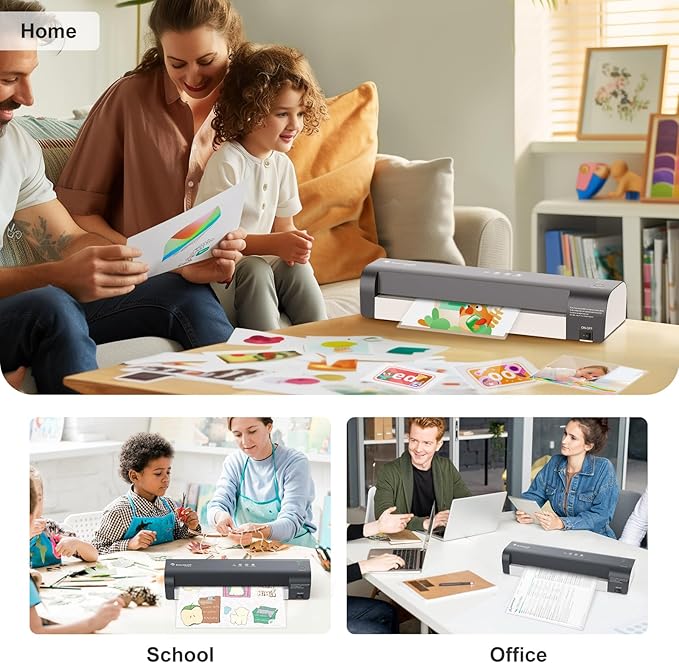 Bonsaii Laminator, 13 Inch 7-in-1 Thermal Laminator Machine with Never Jam Technology, with 40 Laminting Sheets for Home, Office, and Classroom Organization Supplies