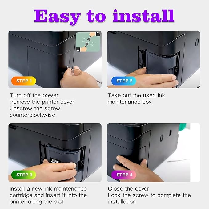 C9345 Ink Maintenance Box Replacement for WF-7840 ET-8550 ET-5850 ET-5880 ET-8500 WF-7820 WF-7310 ET-5800 EC-C7000 ST-C8000 ST-C8090 ET-16650 ET-16600 (C12C934591/PXMB9/C9345,1 Pack)