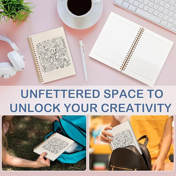 SNNDER You are Inspirational Notebook, Positive Affirmations Journal, Motivational Journals for Women, Graffiti Hardcover Spiral Notebook 5.5x8.3 Inch