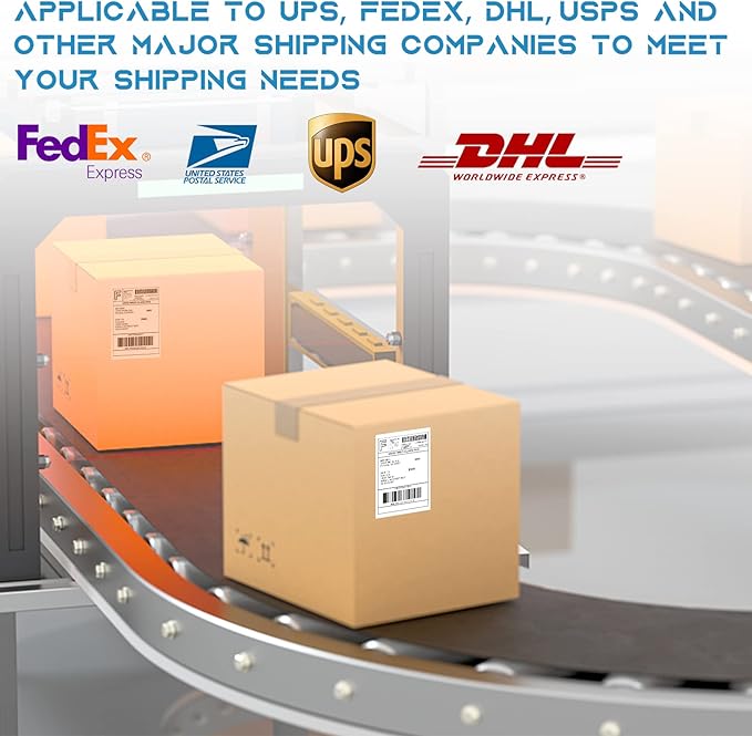 MFLABEL 4x6 Direct Labels, Perforated, Commercial Grade, for Thermal Printer, 250 Labels/1 Roll, 20 Rolls