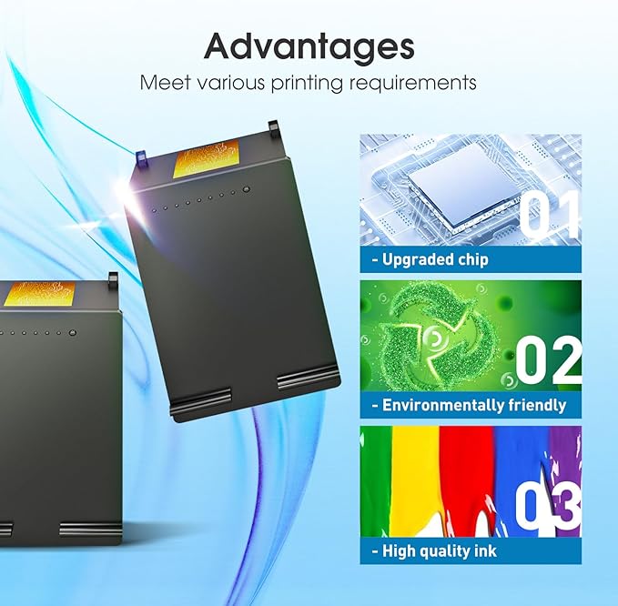 Remanufactured 61XL Ink Cartridge Replacement for HP Ink 61 Combo Pack for HP Envy 4500 5530 4502 4501 5535 OfficeJet 4630 4635 DeskJet 2540 1000 1010 1510, 2-Pack