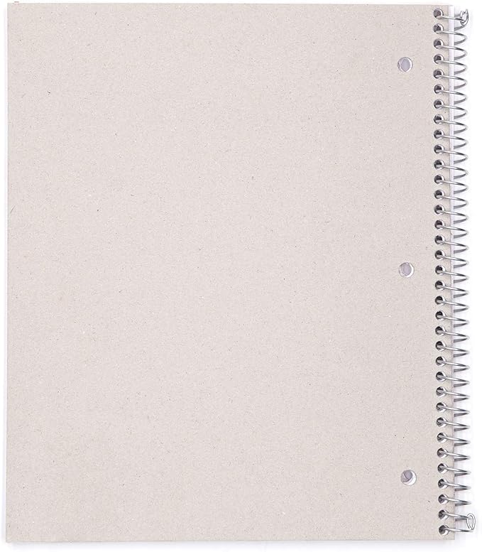 Mintra Office Durable Spiral Notebooks, 1 Subject, (Purple, Wide Ruled 3 Pack), 100 Sheets, Poly Pocket, Moisture Resistant Cover, Strong Chipboard back, For School, Office, Business,