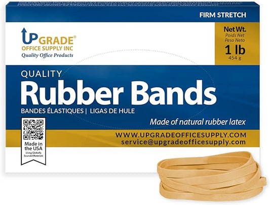 Upgrade Office Supply UPG22564 Rubber Bands, Size 64 (3-1/2 x 1/4), 320 Bands, 1 lb Box, USA