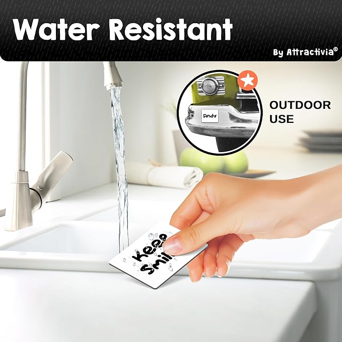 Dry Erase Magnetic Labels 2.8 x 1.8 in, Small Dry Erase Magnets, 40-Pack, White Erasable Write-On All-Purpose Labels, for Office, Education, Home, Whiteboard