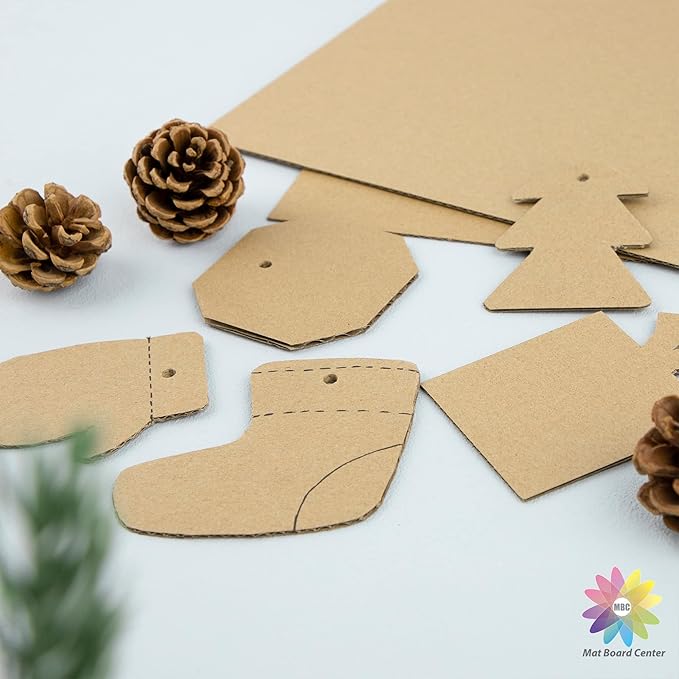 Mat Board Center, 25 pack 9x12 Brown Cardboard sheet, 1/8 inch thick, Flat Corrugated Cardboard Inserts for Packing, Shipping, Mailing, Cardboard Backing, Art Craft Card Board