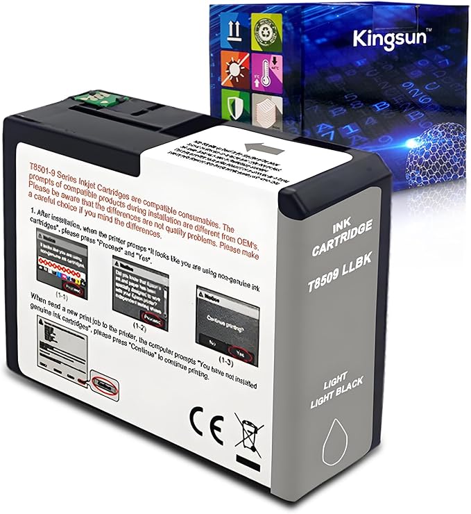 T850 Ink Cartridge T8509 T850900 Remanufactured Work for SureColor P800 (1-Pack, Light Light Black)