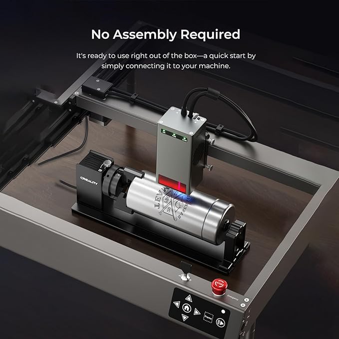 Creality 22W Laser Engraver 4-in-1 Rotary Roller Kit for Glass Tumbler Ring, 120W Power Laser Cutter and Engraver Machine, CNC Laser Engraving Machine Laser Engraver for Wood and Metal etc, 17" x 16"